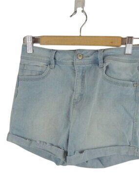 Harper Women's High Rise Light Wash Cuffed Jean Shorts Size 27